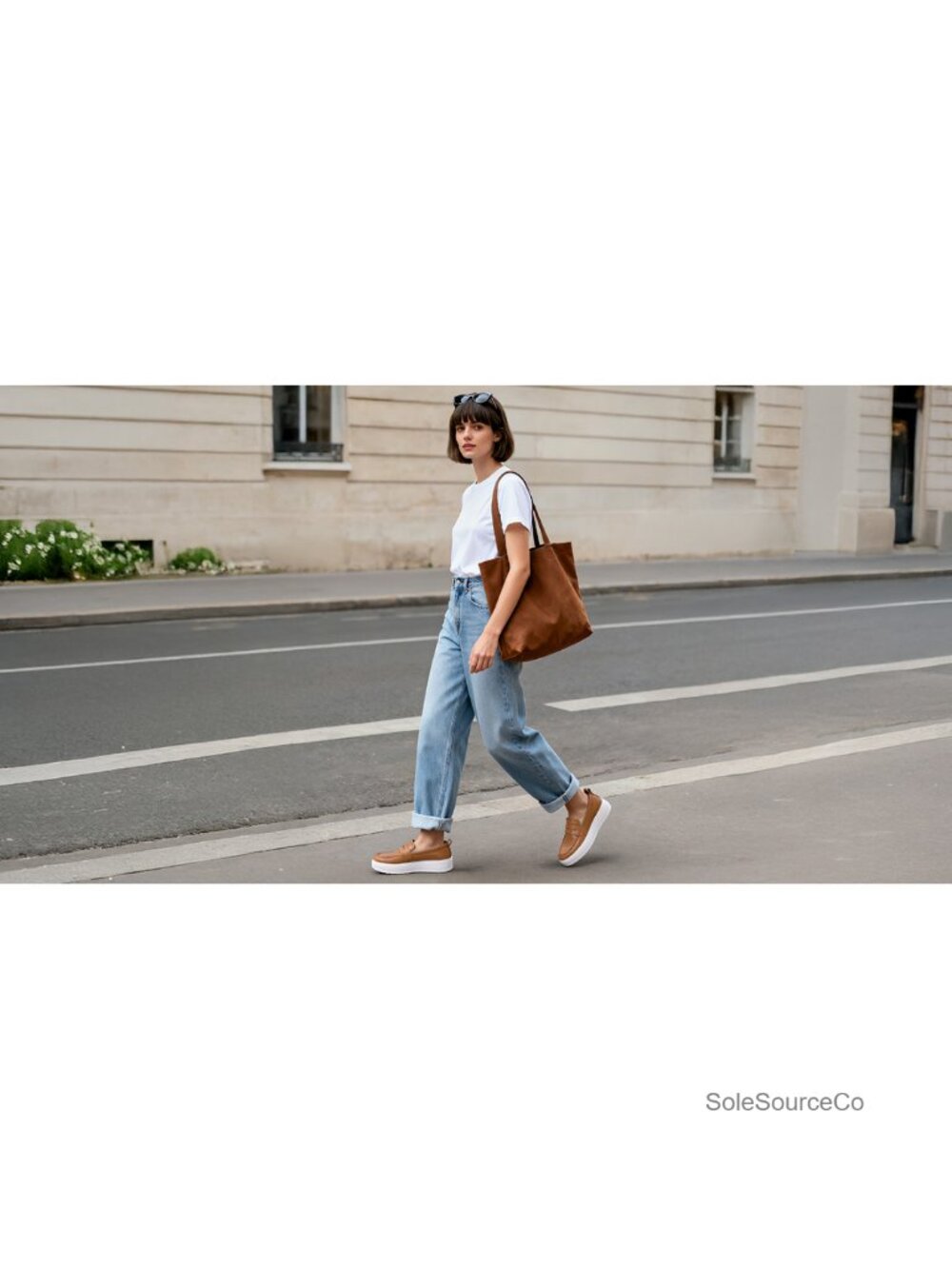 Women's Platform Loafers Slip On Comfortable Work Casual Shoes Faux Leather - Picture 6 of 6